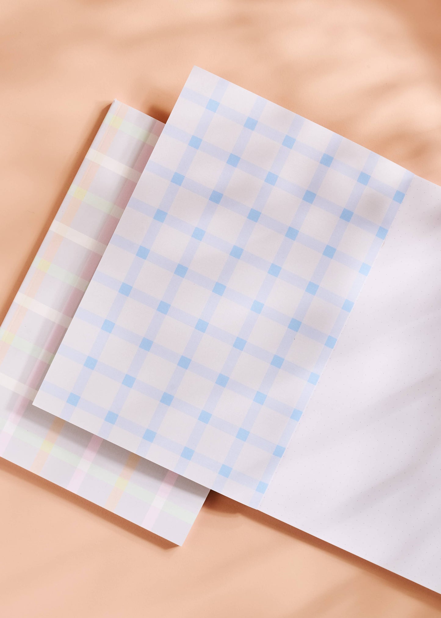 Pastel Gingham Dot Grid Notebook
