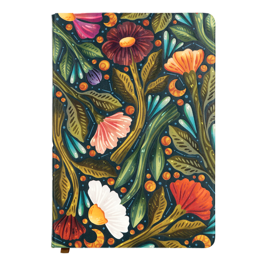Nightsky Floral Embossed Journal Notebook
